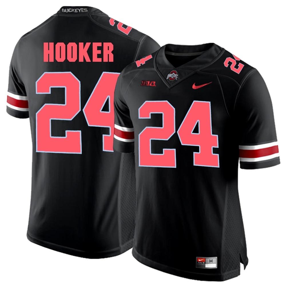 Ohio State Buckeyes Men's NCAA Malik Hooker #24 Blackout College Football Jersey AEH8249IQ